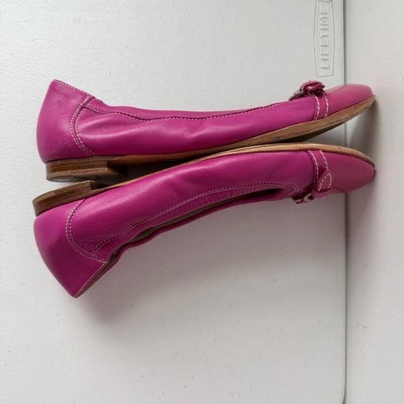AGL Attilio Giusti Leombruni Monika Pink Ballet Flats Patent Leather Toe 38.5 - Picture 7 of 16